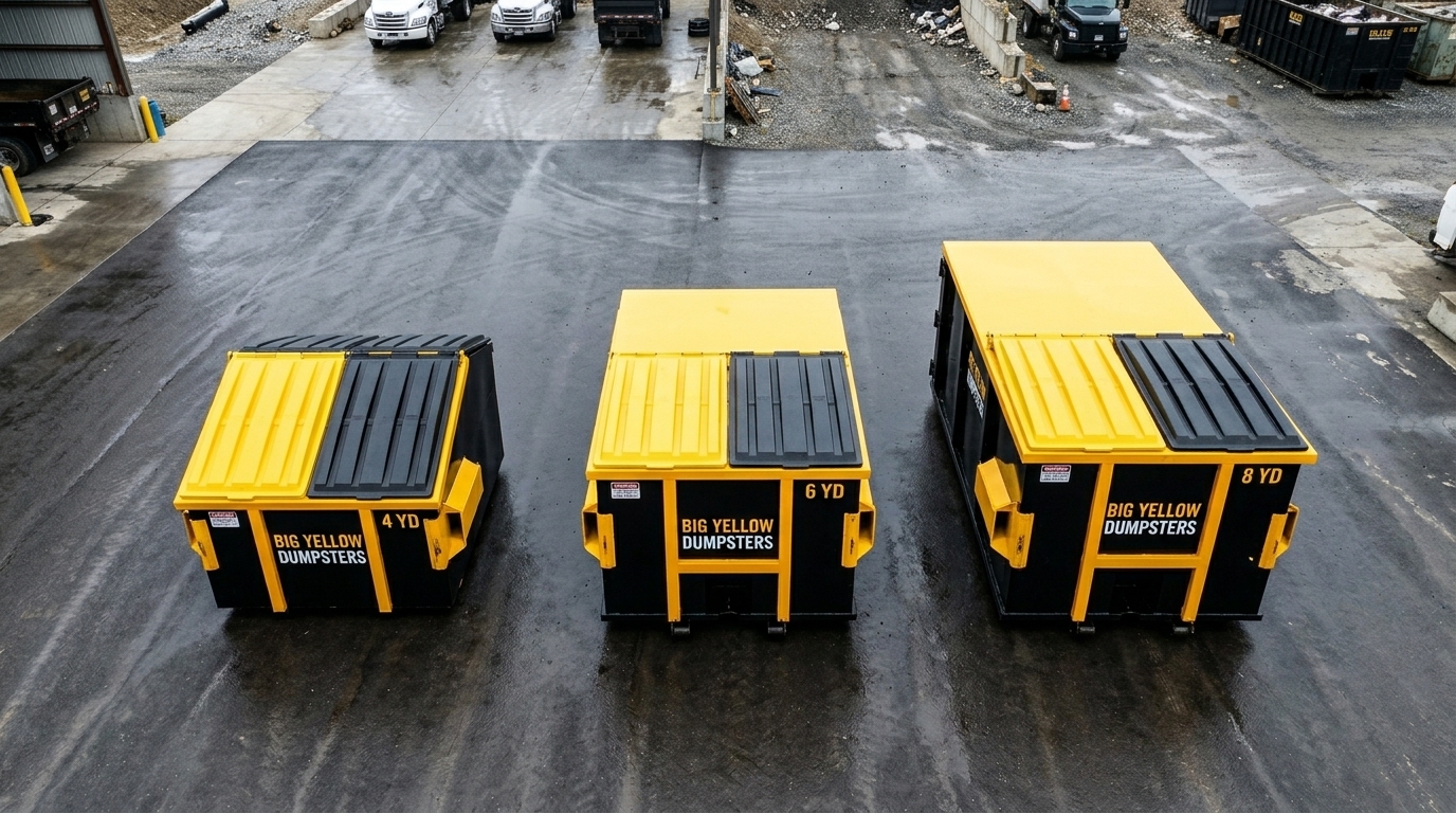 4, 6, and 8 Yard Front Load Commercial Dumpsters